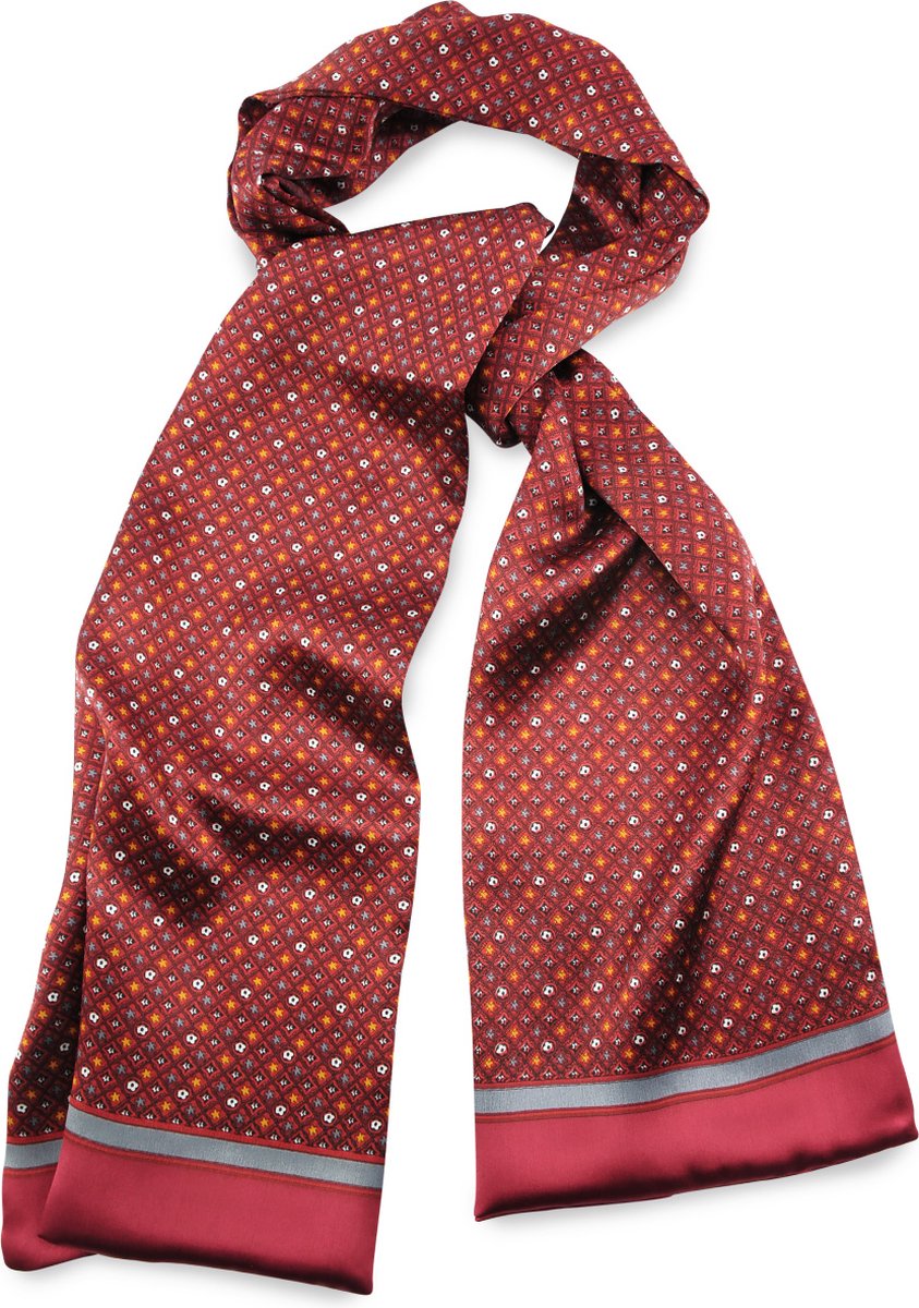 We Love Ties - Sjaals - Herensjaal Francese di Seta - rood / grijs / wit / geel