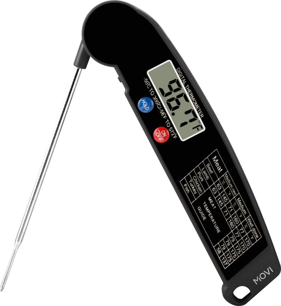 Ieder Met andere woorden taal FoodBuddy BASIC Vleesthermometer – BBQ Thermometer- Inclusief e-Book –  Kernthermometer... | bol.com