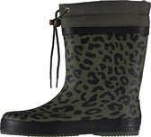 XQ Footwear - Bottes de pluie pour femmes - Bottes en caoutchouc - Femme - Festival - Imprimé panthère - Caoutchouc - vert - noir - Taille 41