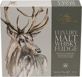 Luxury malt whisky fudge - Chocolade cadeau - Edelhert natuur- 170 gram - Meg Hawkins- kartonverpakking