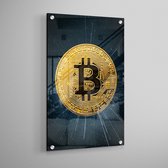 Wallmastr - Bitcoin - Wanddecoratie - Glas - 70X100cm