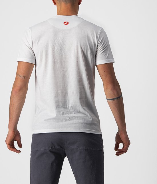 Castelli Casual T Shirt Heren Wit Zilver MAURIZIO TEE WHITE