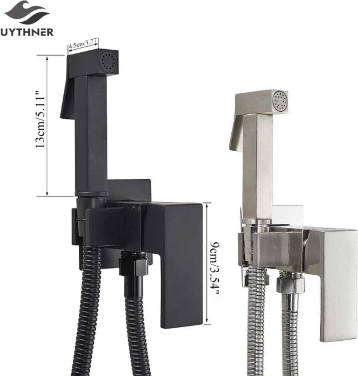 Douchekraan Douchekop Vierkant Modern stijl 2in1 douchekop