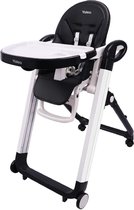 Luxiqo® Kinderstoel - Inklapbare Kinderstoel - Kantelbare Kinderstoel - Kinderstoel met Eetblad - Baby Eetstoel - Zwart