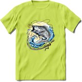 Vissen T-Shirt | Grappig Verjaardag Vis Hobby Cadeau Shirt | Dames - Heren - Unisex | Tshirt Hengelsport Kleding Kado - Groen - XL