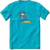 Fishing Equipment - Vissen T-Shirt | Grappig Verjaardag Vis Hobby Cadeau Shirt | Dames - Heren - Unisex | Tshirt Hengelsport Kleding Kado - Blauw - 3XL