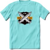 Fishing Club - Vissen T-Shirt | Grappig Verjaardag Vis Hobby Cadeau Shirt | Dames - Heren - Unisex | Tshirt Hengelsport Kleding Kado - Licht Blauw - L