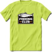 Fishing Club - Vissen T-Shirt | Grappig Verjaardag Vis Hobby Cadeau Shirt | Dames - Heren - Unisex | Tshirt Hengelsport Kleding Kado - Groen - 3XL