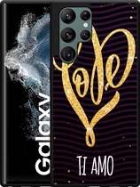 Galaxy S22 Ultra Hardcase hoesje Ti Amo - Designed by Cazy