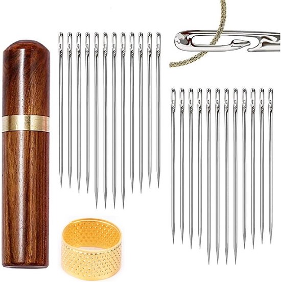 Luxe Naainaalden Voor Ouderen - Naaiset - Borduur Naalden - Naaien - Hobby Accessoires - Wondernaalden - Blindennaalden