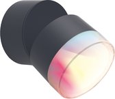 LUTEC Connect DROPSI - LED Wandlamp - Smart verlichting in alle kleuren en wittinten - Zwart