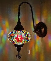 Oosterse Wandlamp - Mozaïek Stijl - Gratis Verzending - Size 3 - Wandlampen Kinderkamer/Slaapkamer/Woonkamer - Multicolor