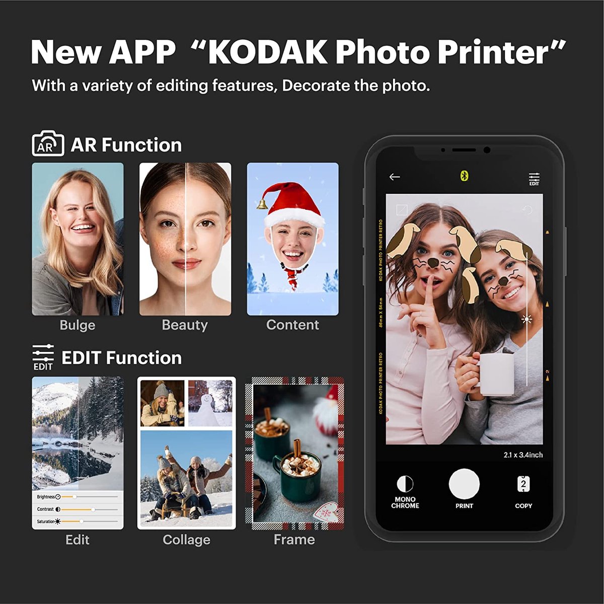 Kodak PD460 Point-and-Shoot - Mobiele Fotoprinter - Bluetooth - 10 x 15 cm thumbnail 6