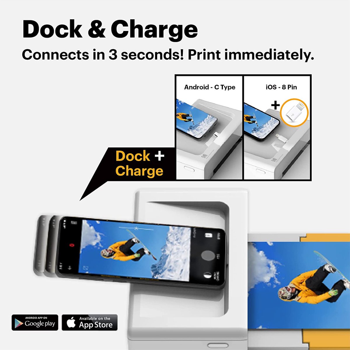 Kodak PD460 Point-and-Shoot - Mobiele Fotoprinter - Bluetooth - 10 x 15 cm thumbnail 5