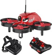 Ellanora® Drone met camera - mini drone - quadcopter - vr bril - pocketdrone - Quaddrone live - rood