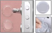 FSW-Products - Zelfklevende deurbeschermers - 2 Stuks - Transparant - 5cm dia - Afgevlakt - Deurbescherming - Deurstoppers - Muurbeschermer - Muurbescherming - Deurstoppers - Siliconen deurstoppers - Deurklink buffers - Deurklink - Stootrubber deur
