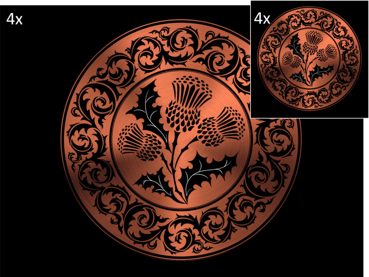 Celtic Tree - Set Placemats en Onderzetters - Distel - Nationaal symbool van Schotland - Zwart - Rosé - Pagan - Heidens - Keltisch - Magisch- Tafel - Tafeldecoratie - Eten - Placemat - Onderzetter