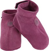 Baby Slofjes Leer | Zachte Zool | 3 tot 18 maanden | Maat: 17 (6-9 maanden) | 100% echt leer | Kleur: fuchsia / roze