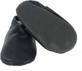 Baby Slofjes Leer | Anti-slip Zool | 3 tot 18 maanden | Maat: 19 (12-15 maanden)| 100% echt leer | Kleur: navy / donker blauw