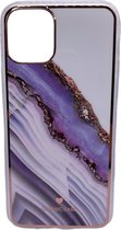 iPhone 11 marmer design hoesje - 4 verschillende kleuren - Wit/Goud - Paars - Groen - Blauw - Design - Patroon - Telehoesje - Goedkoop - Stevig - Leuk - Marble phone case - Phone case