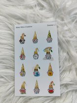 Mimi Mira Creations Planner Stickers Gnomes Summer 2