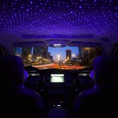 Cool auto- en plafondprojector, sfeerverlichting, sterrenhemel, lamp, romantische USB-nachtsfeer, decoratielamp, lila, LED-projector, geen afstandsbediening -- Best4uNL®