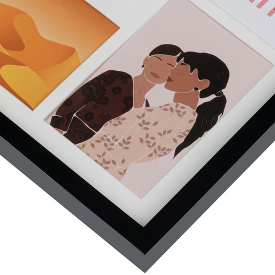 Cadre photo - Henzo - Piano Gallery - Cadre de collage pour 8 photos - Format photo 10x15 cm - Zwart