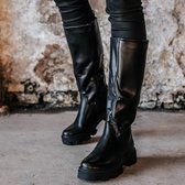 Chelsea midi long boots dames - Anne zwart maat 39