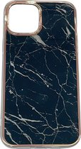 Apple iPhone 12 / 12 Pro Hoesje Zwart Marmer  Stevige Siliconen TPU Case – iPhone 12 / 12 Pro Luxe Xtreme Back Cover Stevige Shockproof telefoon hoesje