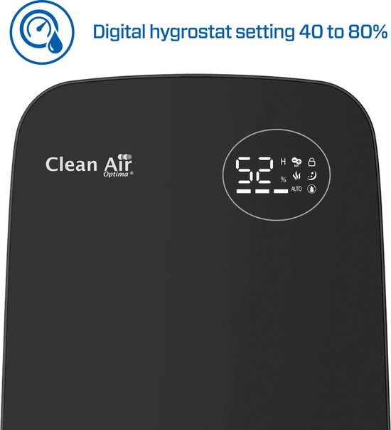Clean Air Optima® CA-606B - Luchtbevochtiger met Ionisator en Aromatherapie - Geschikt voor Woonkamer, Kantoor, Babykamer, Slaapkamer