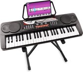 Keyboard piano - MAX KB8 keyboard met 49 toetsen en keyboard standaard - Zwart