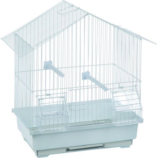 Flamingo kooi lombok wit - 36.5cm L x 25.5cm B x 38cm H