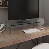 Decoways - Tv-meubel/monitorverhoger transparant 70x30x13 cm glas