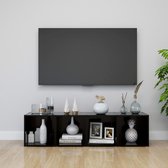 Decoways - Tv-meubelen 4 stuks 37x35x37 cm spaanplaat zwart