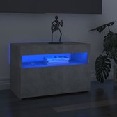 Decoways - Tv-meubelen 2 stuks met LED-verlichting 60x35x40 cm betongrijs