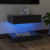 Decoways - Tv-meubel met LED-verlichting 60x35 cm grijs