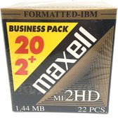 Maxell MF-2HD IBM Formatted Floppy Diskettes 20+2 Pack / Maxell Floppy Diskettes.