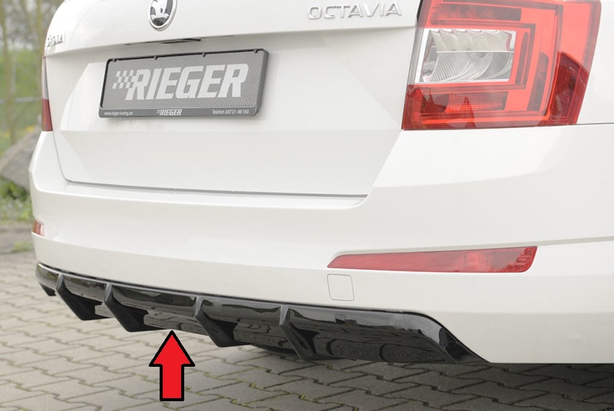 RIEGER - PERFORMANCE DIFFUSER - SKODA OCTAVIA 5E - GLOSS BLACK