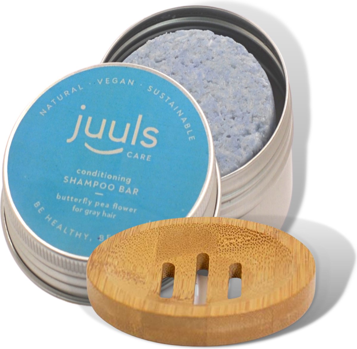 Juuls Vegan Care Shampoo Bar In Blik Zilvershampoo Gratis Bamboo