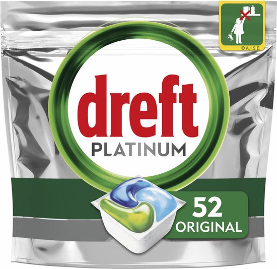 4x Dreft Platinum All In One Vaatwastabletten Regular