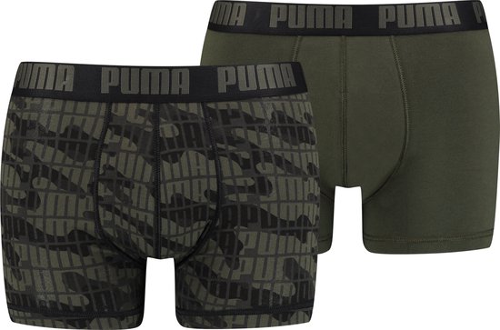 PUMA Camo Boxer Lot de 2 sous-vêtements pour homme - Taille S