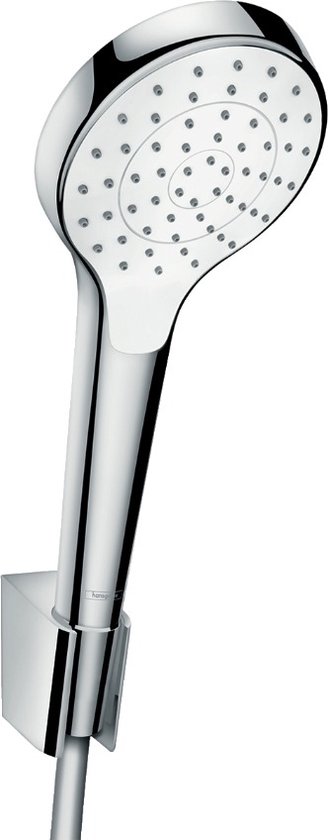 hansgrohe Croma Select S 1jet / Porter'S Badset - 125 cm slang - Chroom / Wit - diameter handdouche 110 mm