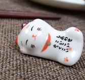 Hiden | Japanse Katten - Eetstokjes houder - Sushi servies - Chopsticks - Sushi set - Eetstokjes leggers - Tafelen & Eten - Sushi decoratie | Wit