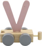 Lettertrein V roze | * totale trein pas vanaf 3, diverse, wagonnetjes bestellen aub