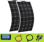 200W zonnekit - flexibele - zonnepaneel kit compleet - voor Home Yacht RV Caravan Kajuitboot - Acculader