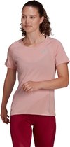 adidas Fast Running Shirt Dames - sportshirts - lichtroze - maat XS