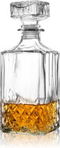 Geschenkset mannen en vrouwen - Whiskey Karaf met dop gemaakt van glas - 900ml