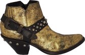 Cowboy laarzen dames Old Gringo Kaory - goud - studs - riempje - spitse neus - maat 39