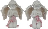 Set van 2 engeltjes/cherubijntjes met roze hartje en roze lendendoekje Puckator