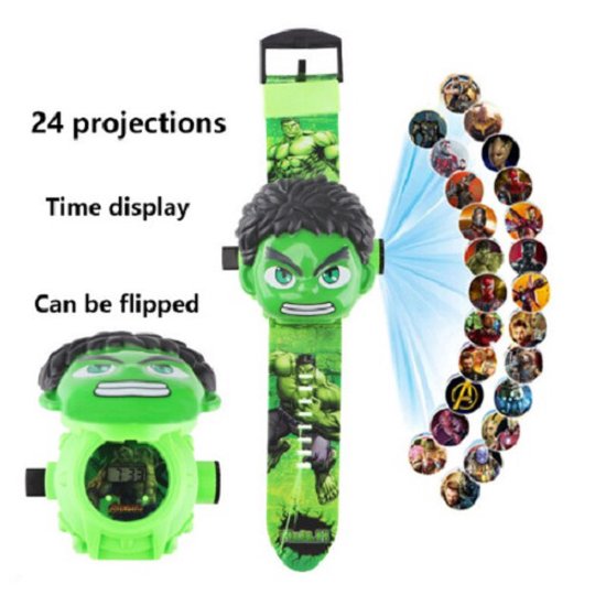 Hulk Projector Kinder Horloge - Kids Watch - Speelgoed Horloge - Digitale Kinder Horloge - Marvel Projector Horloge
